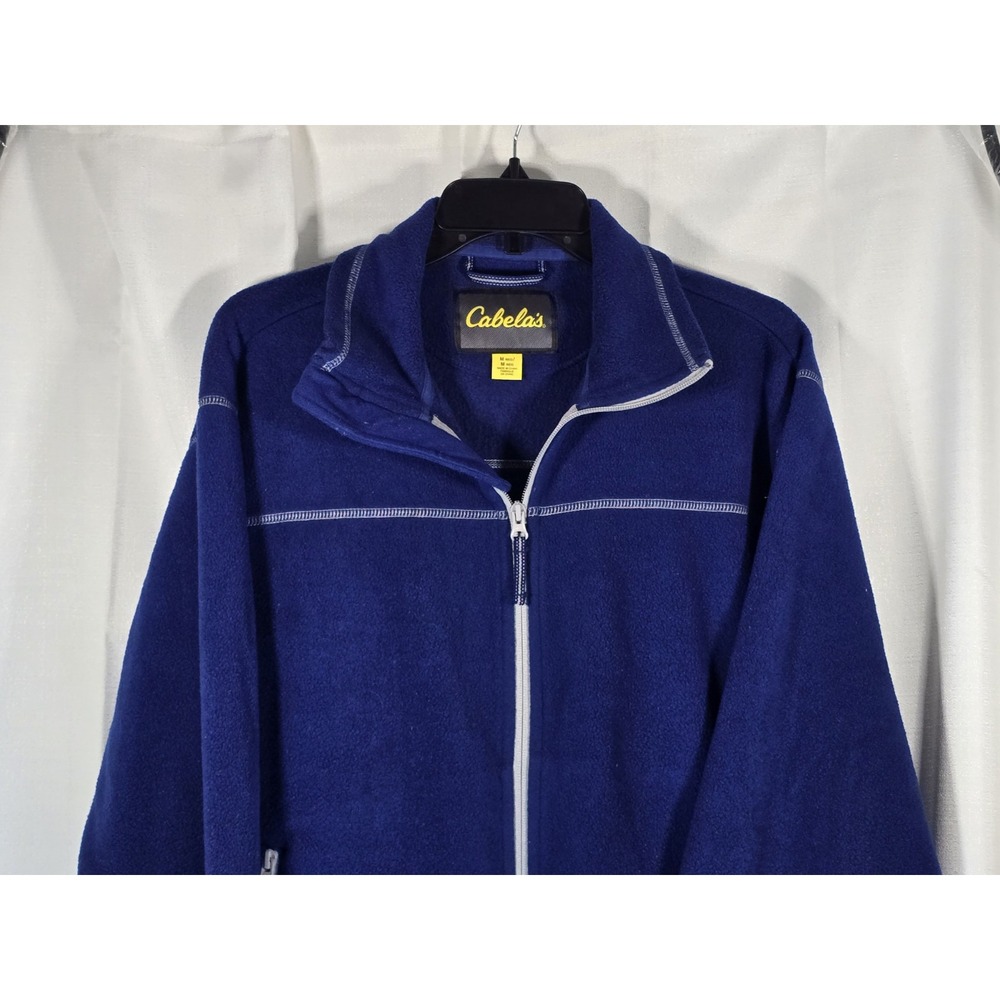 Cabela's Fleece Jacket Blue Full Zip Long‎ Sleeve Outdoor Womens Medium